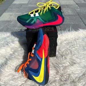 Nike Zoom Freak 1 Roots Vibrant Multicolor Athletic Sneakers  big kids 3.5 EUC